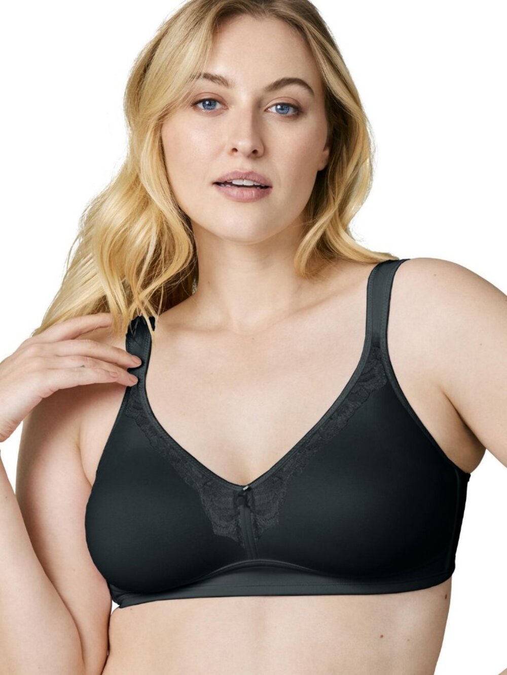 New WonderBra Black Wireless Bra C 44/100 #W1903